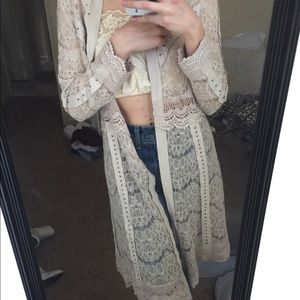 Long lace robe